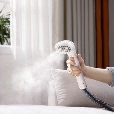 Limpieza profunda 1900W Limpieza profunda Aspiradora con función de limpieza de vapor B200 + Cepillo - Blanco