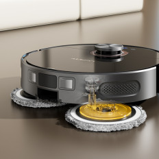 Čištění robota vysavač s mop Funkce + Nakládací stanice - čištění U200 Pro - šedá