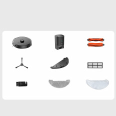 Robotas valymas dulkių siurblys su mop funkcija + pakrovimo stotis - valymas U100 - pilka