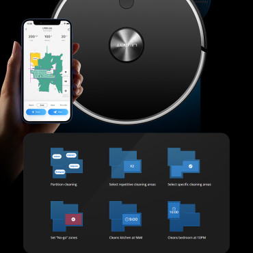 Ρομπότ Καθαρισμός του ηλεκτρικού σκούπα με λειτουργία MOP + Σταθμός φόρτωσης U100 Lite - Γκρι