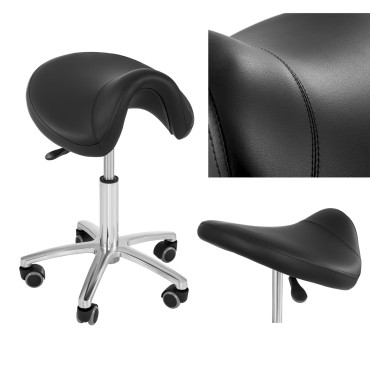 Stool Taboret HKER Mobilné sedlo na kolesách Physa Sorano Black