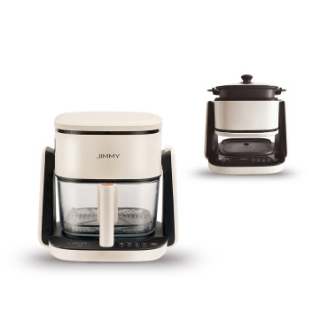 2in1 Fry-Fat Pot og Pan JIMMY AF3 Air Fryer - Beige Black