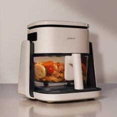 2in 1 fran-fat pot en pan JIMMY AF3 AIR FRYER - Beige Zwart