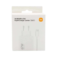 Xiaomi 67W 6.2a USB-um carregador de rede com cabo USB-C - Branco