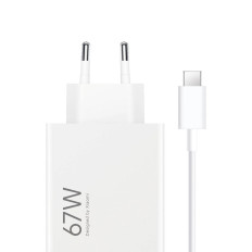 Xiaomi 67W 6.2a USB-A Network Charger med USB-C-kabel - Vit