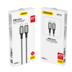 Kabeļu kabelis ātrai uzlādēšanai PD USB-C 100W 1m