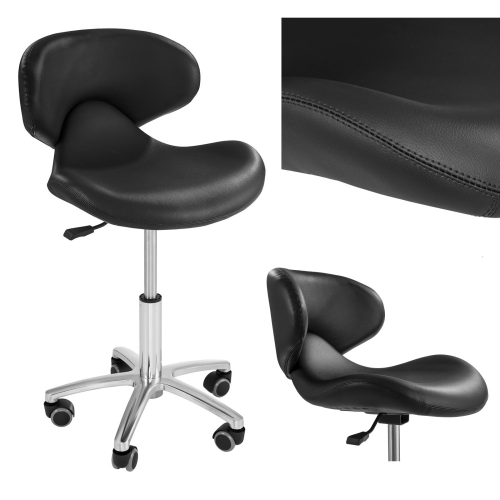 Silla Móvil Cosmética sobre Ruedas Physa Andria Czarne