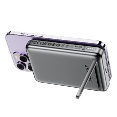 PowerBank 10000mAh magnētiskā indukcija ar PD 20W + kabeļa opciju - melns