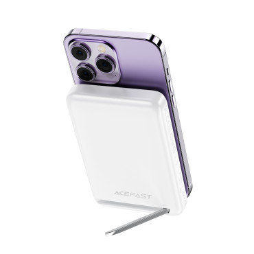 PowerBank 10000MAH Indukčné magnetické magnetické s PD 20W + Kábel - biela