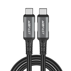 Kabelis USB-C USB4 PD3.1 5A kabelis datu pārraidei un 4K 1m - pelēks-melns
