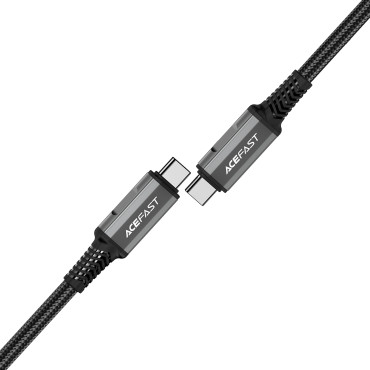 Καλώδιο USB-C USB4 PD3.1 Cable για τη μετάδοση δεδομένων και 4k 1m - γκρι-μαύρο