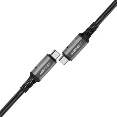 Kabelis USB-C USB4 PD3.1 5A kabelis datu pārraidei un 4K 1m - pelēks-melns