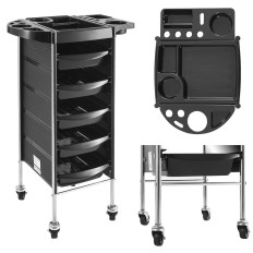Mobile hairdresser on wheels with Physa drawers 5 drawers