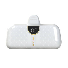 Mini PowerBank 5000mah uz jūsu iPhone zibens un USB-C - balts