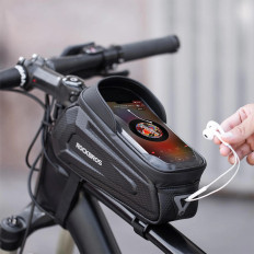 Fahrrad Sakwa für Pancenner-Rahmen mit Tasche für Telefonnavigation 1.7l - Schwarz