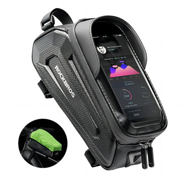 Kolesarska vreča na oklepnem okvirju s telefonom Pocket Navigacija 1.7L + Cover - črna
