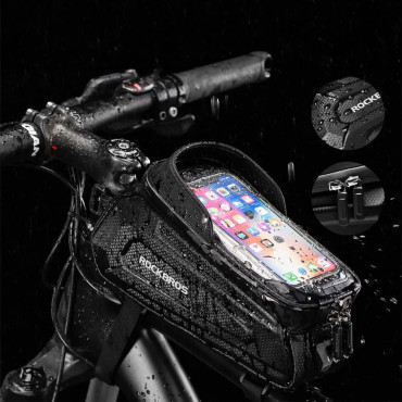 Kolesarska vreča na oklepnem okvirju s telefonom Pocket Navigacija 1.7L + Cover - črna
