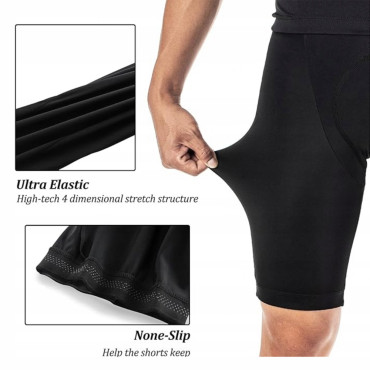 Velosipēdu velosipēdu šorti Īsās bikšturi ar XL ieliktni - melns