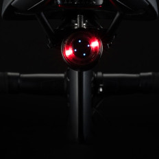 Rear Bicycle Q1 7 Color LED Strobe + USB-C Cable - USB-A - Black