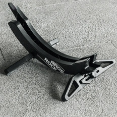 Bicykel Stojan pod kolesom pneumatiky so šírkou nastaviteľnou 3 - 8 cm - čierna