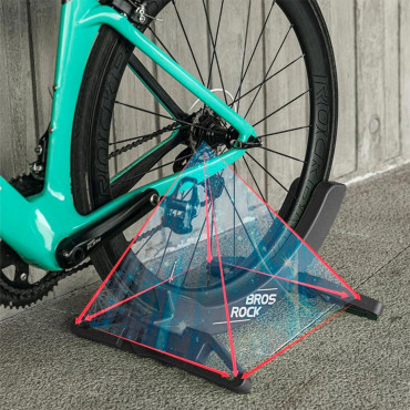 Bicykel Stojan pod kolesom pneumatiky so šírkou nastaviteľnou 3 - 8 cm - čierna