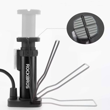 Bicycle pump Universal floor with pressure gauge - black