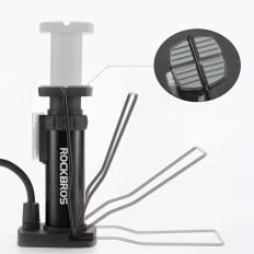 Fahrradpumpe Universalboden mit Manometer - schwarz