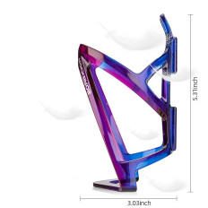 Alça de bicicleta em uma garrafa de garrafa - azul-roxo