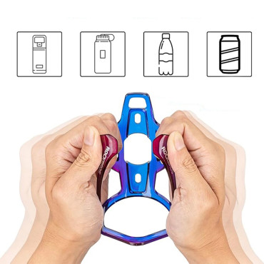 Kerékpár fogantyú egy üvegpalackon - kék-lila