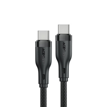 Kabel Fleksibelt kabel i USB-C Slot - USB-C 60W 3A 1.2m - Sort