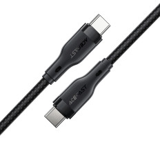Kabel przewód elastyczny w oplocie USB-C - USB-C 60W 3A 1.2m - czarny
