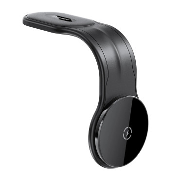 Suporte do carro do cockpit para o telefone com carregador de indução 15w magsafe - preto