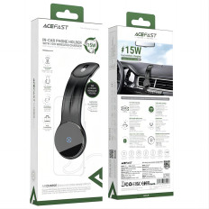 Suporte do carro do cockpit para o telefone com carregador de indução 15w magsafe - preto