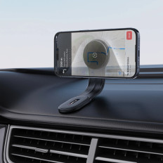 Suporte do carro do cockpit para o telefone com carregador de indução 15w magsafe - preto