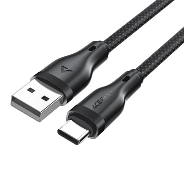 Kabel-flexibel kabel i USB-A - USB-C 3a 1.2m - svart