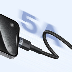 2x kabeļu kabelis cafule USB-C - USB-C 100W 1m - sarkana-melna un melna un pelēka