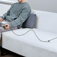 2x kabeļu kabelis cafule USB-C - USB-C 100W 1m - sarkana-melna un melna un pelēka