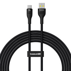 Flash kabelis 2 USB-A - USB-C 100W 2m - melns