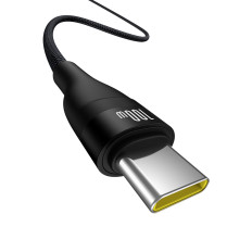 Flash kabelis 2 USB-A - USB-C 100W 2m - melns