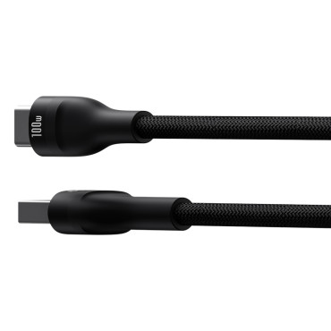 Flash kabelis 2 USB-A - USB-C 100W 2m - melns