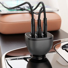 Autó töltő B14 165W 2x USB-C 1x USB-A - Black