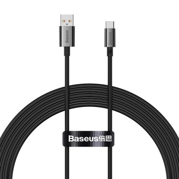 Kabel overlegen serie USB-A - USB-C 100W til Huawei ære 1.5m - Svart