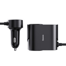 2x įkroviklio lizdas Lighter užrašų adapteris Aukštos efektyvumas Pro USB-A USB-C 30W - juoda