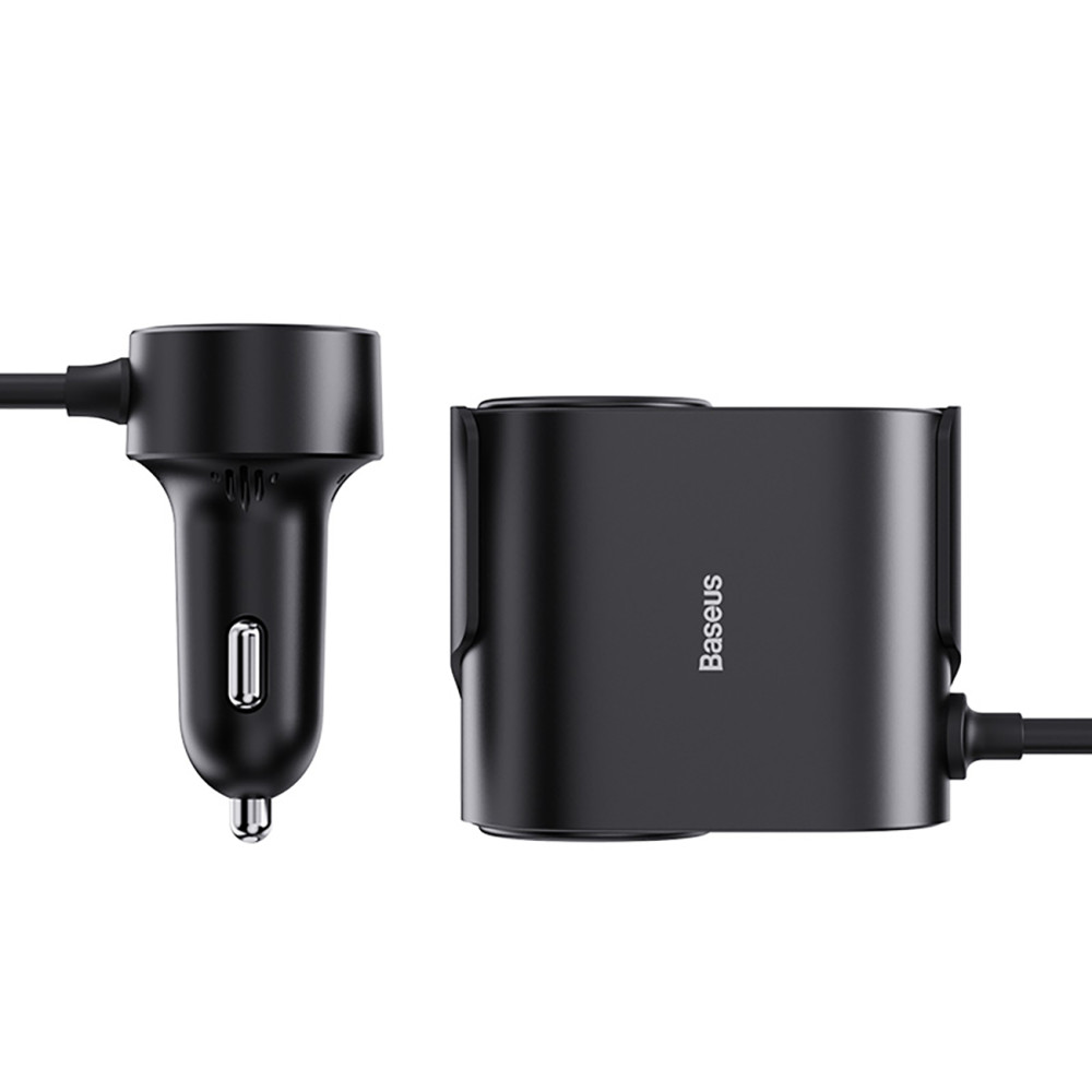 2x įkroviklio lizdas Lighter užrašų adapteris Aukštos efektyvumas Pro USB-A USB-C 30W - juoda