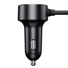 2x įkroviklio lizdas Lighter užrašų adapteris Aukštos efektyvumas Pro USB-A USB-C 30W - juoda