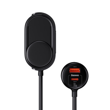 2x įkroviklio lizdas Lighter užrašų adapteris Aukštos efektyvumas Pro USB-A USB-C 30W - juoda