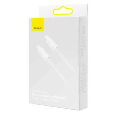 Kabelinė DYNAMIC serija USB-C - USB-C 100W 1M - balta