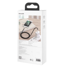 Cabo CAFLEE SÉRIE Cable Data USB-A - iPhone Relâmpago 2.4A 1M - Preto