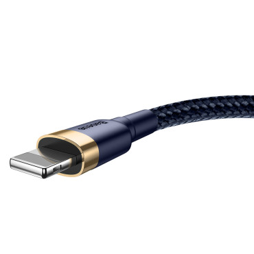Cable Cable Cable USB-A - iPhone Lightning 2.4A QC 3.0 1M - modro-zlato