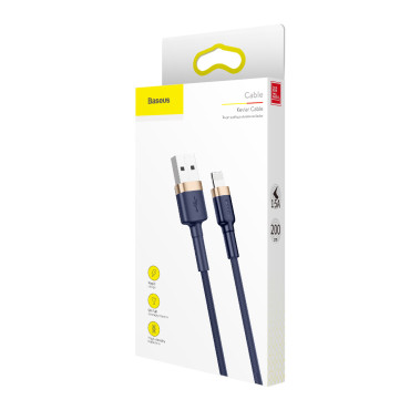 Καλώδιο καλώδιο Cafule USB-A - iPhone Lightning 2.4a QC 3.0 1m - Blue-Gold